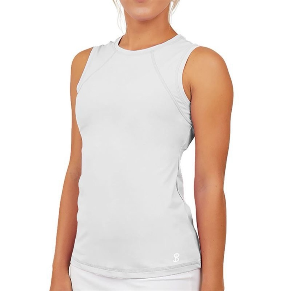 White Fitted Muscle Tee Tank Top